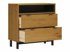 vidaxl Cómoda FLAM madera maciza de pino 80x40x80 cm