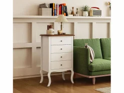 Hot Homcom Cómoda Kiwita 4 cajones 98,5x60x40 cm Blanco