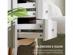 Hot Homcom Cómoda Kiwita 4 cajones 98,5x60x40 cm Blanco