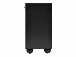 Cómoda moderna - Cómoda de 6 cajones con patas redondas de metal - blanca y negra Negro