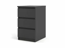 Clearance Cómoda Nada baja y estrecha de 3 cajones color mate. Cajonera De Escritorio