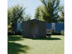 Sweeek Cobertizo de jardín con kit de anclaje de 2.71m² antracita Gris antracita