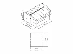 New Cobertizo de jardín de acero galvanizado antracita 8,94 m² ADELMO Caseta De Jardín