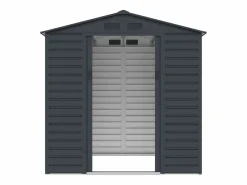Online EXPERTLAND Cobertizo de jardín de metal en acero galvanizado antracita 4,15 m² ADELMO Gris antracita