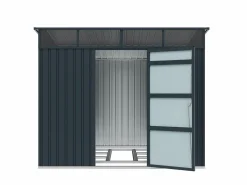 Clearance EXPERTLAND Cobertizo de jardín metálico en acero galvanizado 6,6 m² - CLAFTON Gris antracita