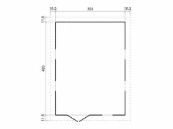 Timbela Cobertizo de madera con suelo tratado - 324x516 cm /15 m² - M337+M337G