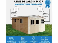 Timbela Cobertizo de madera con suelo tratado - 324x516 cm /15 m² - M337+M337G