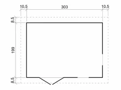 Clearance Cobertizo de madera con suelo tratado - 6m² - M334+M334G Caseta De Jardín