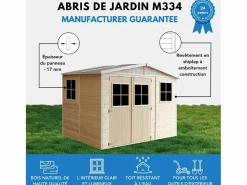 Clearance Cobertizo de madera con suelo tratado - 6m² - M334+M334G Caseta De Jardín
