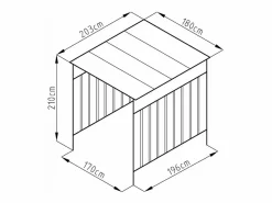 EXPERTLAND Cobertizo para bicicletas multifunción de acero galvanizado - COPERNO