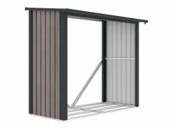 EXPERTLAND Cobertizo para la leña de metal de acero galvanizado 1,98 m3 2 estéreos Ancho 182 x Prof. 89 x Alt. 156 cm BIRWOOD