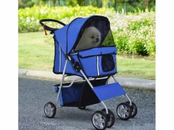 PawHut Cochecito para perro y gato 75x45x97 cm