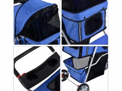 PawHut Cochecito para perro y gato 75x45x97 cm