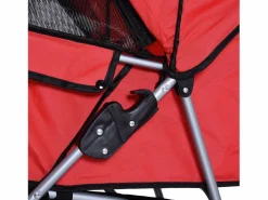 Outlet PawHut Cochecito para perro y gato 75x45x97 cm Rojo