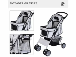 Sale Cochecito para perro y gato 75x45x97 cm Transportín De Paseo Para Animales