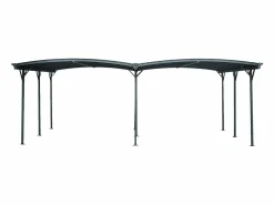 New Sweeek Cochera con extensión de aluminio y policarbonato 30m² antracita Gris antracita