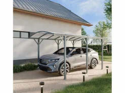 Discount Sweeek Cochera con techo de aluminio y policarbonato de 15m² antracita Gris antracita