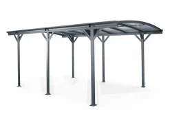 Discount Sweeek Cochera con techo de aluminio y policarbonato de 15m² antracita Gris antracita
