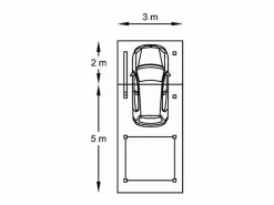 Habitat et jardin Cochera de madera para coche - 13,48 m² - 3,06 x 7,06 m