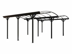 Outlet Cochera doble de aluminio para coches - 2 plazas - 30 m² - - BARESA Cochera