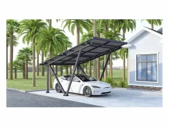New Cochera solar con paneles fotovoltaicos - 366 x 575 x 366 cm - - 4,1 kW Cochera