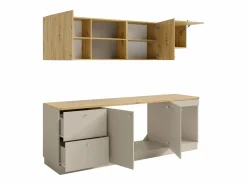 Online Vente-unique Cocina completa - Con encimera 242 cm - Beige y Natural claro - YORINA Beige / Color natural claro