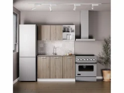 Cocina Completa haaus Ara, Roble Sonoma Oscuro/Blanco, L 120 cm
