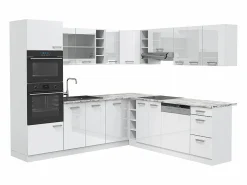Vicco Cocina esquinera alto brillo/ 247x46x81.6 r-line