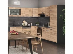 Vicco Cocina esquinera oro power roble/antracita 287x60x81.6 r-line