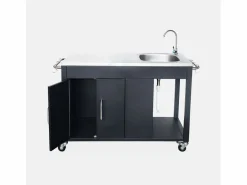 New Sweeek Cocina exterior de acero para barbacoa Negro