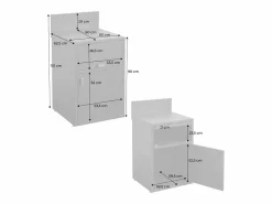 Outlet Cocina exterior de acero 2 puertas, 60cm Materiales Y Utensilios De Cocina