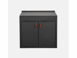 Sweeek Cocina exterior de acero 2 puertas, 80cm