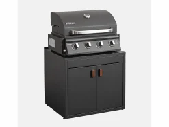 Sweeek Cocina exterior de acero 2 puertas, 80cm