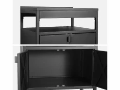 Sweeek Cocina exterior de acero, 2 puertas, 80cm