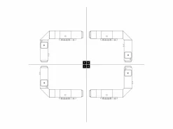 Outlet Sweeek Cocina exterior de acero con barbacoa de gas americana de 5 quemadores Negro