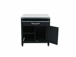 Sweeek Cocina exterior de acero 1 cajón y 1 puerta, 80cm