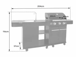 Cook'in Garden Cocina exterior modular FYRA - 3 quemadores