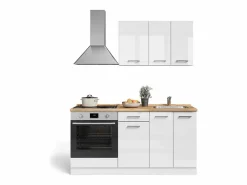 Vicco Cocina para solteros alto brillo/ 160x46x81.6 r-line