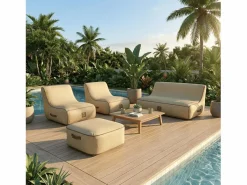 Coco Lounge Conjunto de jardín hinchable Boho color yute