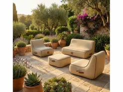 Coco Lounge Conjunto de jardín hinchable Boho color yute