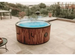 Clearance Coco Spa Bali Spa Hinchable - 150 cm de Diámetro - 800 Litros - Motor de 2240 W - De 2 a 4 Personas Marru00f3n