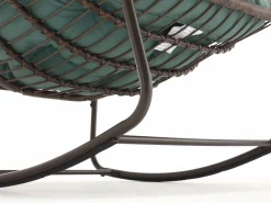 Cocon - Mecedora de ratán - Estructura de acero con cojín suave - Para uso en interiores y exteriores
