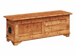vidaxl Cofre de almacenamiento de madera de mango rugosa