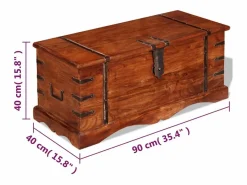 Cofre de almacenamiento de madera maciza ES158977