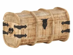 Outlet Cofres de almacenamiento 2 unidades madera maciza de mango ES915073 Marru00f3n