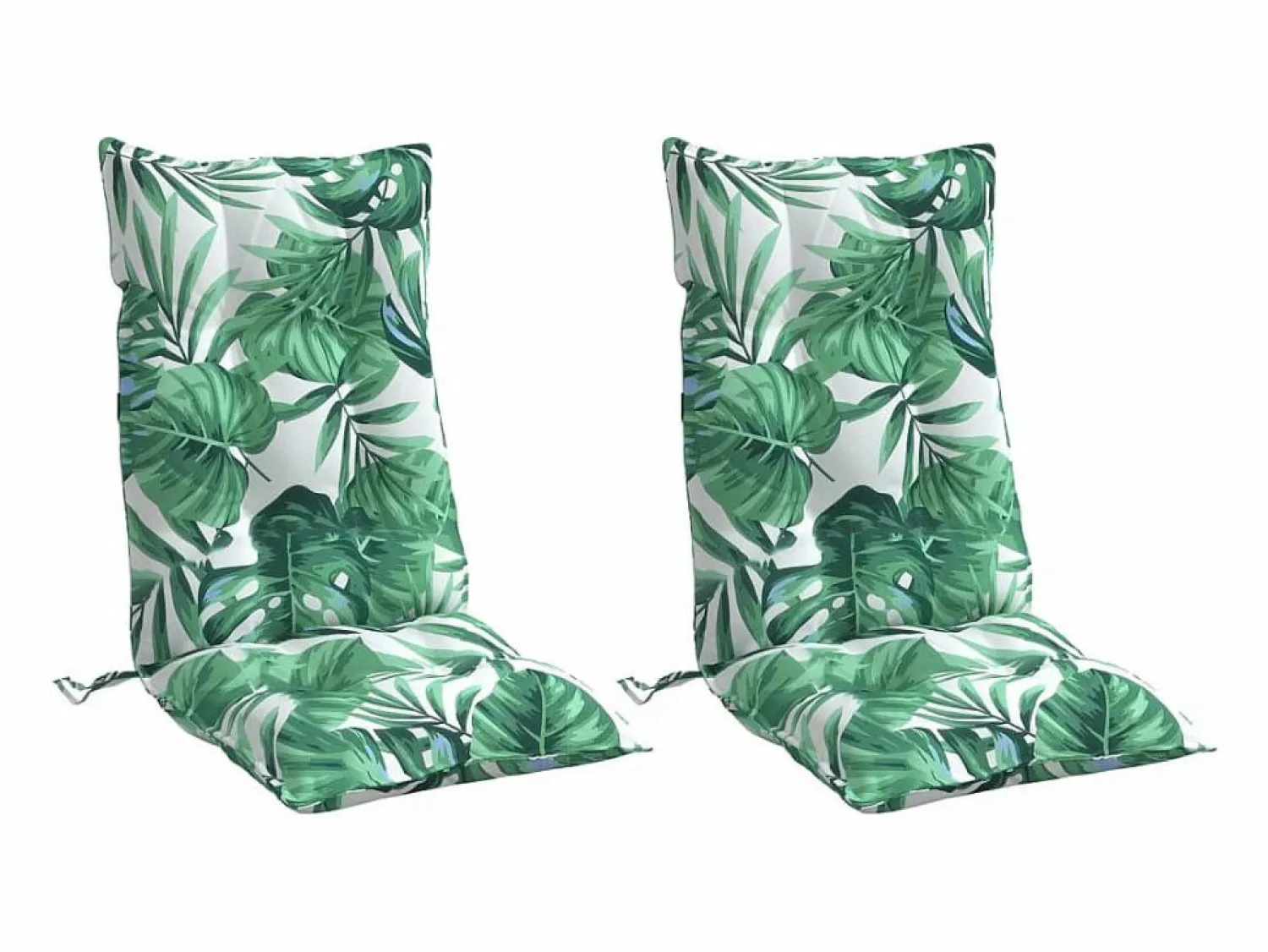Online Cojines silla respaldo alto 2 uds tela Oxford estampado hojas ES603535 Verde