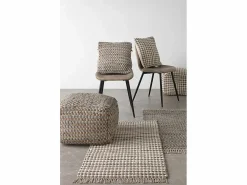 Outlet Cojín algodón y yute gris claro 45x45 cm Ropa De Casa