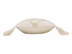 Hot Douceur d'intérieur Cojín bohemio tufted con borlas Beige