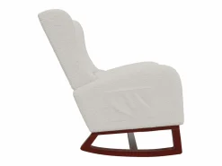 Clearance Cojín lumbar con bolsillo lateral y reposapiés, Mecedora, Patas de Madera Maciza, Sillón Balancín