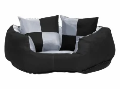 Cojín para perro reversible y lavable y negro 65x50x20 cm Cama De Animales De Compañía